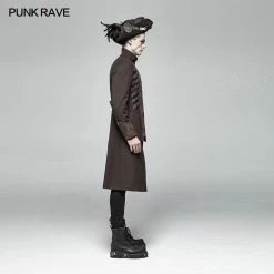 Punk Rave Store Steampunk Stand-up Collar Mid-length Coat