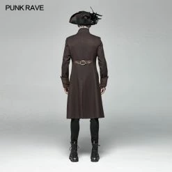 Punk Rave Store Steampunk Stand-up Collar Mid-length Coat