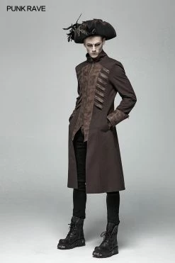 Punk Rave Store Steampunk Stand-up Collar Mid-length Coat