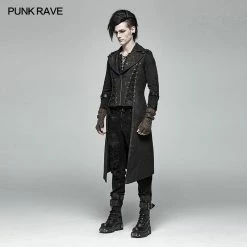 Punk Rave Store Steampunk The Rope Long Zipper Vest
