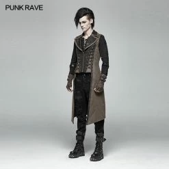 Punk Rave Store Steampunk The Rope Long Zipper Vest