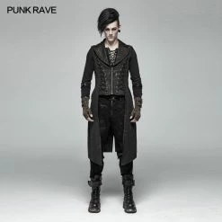 Punk Rave Store Steampunk The Rope Long Zipper Vest