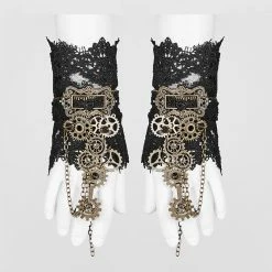 Punk Rave Store Womens Steampunk Gear Lace Gloves