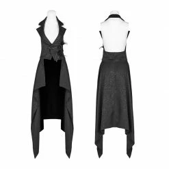 Punk Rave Store Gothic Womens V-neck Backless Detachable Long Vest Gothic Steampunk 11 Punk Rave Store Gothic Womens V-neck Backless Detachable Long Vest Gothic Steampunk