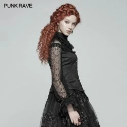 Punk Rave Store Gothic Steampunk Steampunk Translucent Lace Sleeve Vintage Shirt