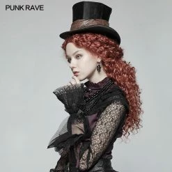 Punk Rave Store Steampunk Bronze Pattern Buckle Lace Glove