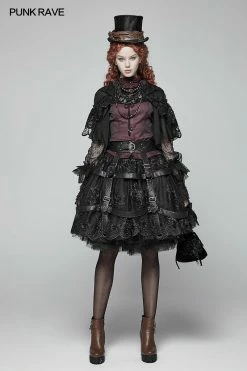 Punk Rave Store Steampunk Bronze Pattern Buckle Lace Glove 12 Punk Rave Store Steampunk Bronze Pattern Buckle Lace Glove