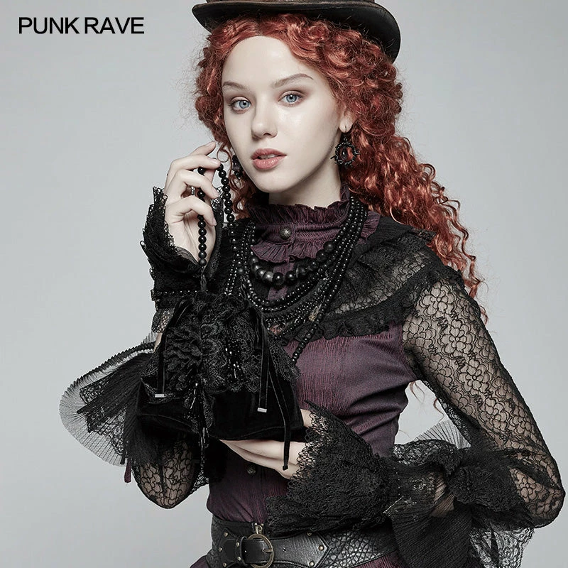 Punk Rave Store Gorgeous Gothic Small Tote Bucket Bag 3 Punk Rave Store Gorgeous Gothic Small Tote Bucket Bag