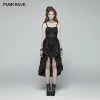 Punk Rave Store Steampunk Pleated Two-Layer Ruffled Hem High-Low Dress 2 Punk Rave Store Steampunk Pleated Two-Layer Ruffled Hem High-Low Dress