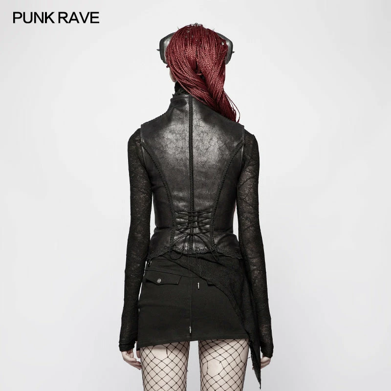Punk Rave Store Steampunk Vintage Floral Lace-up Vest 5 Punk Rave Store Steampunk Vintage Floral Lace-up Vest