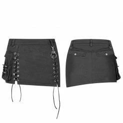 Punk Rave Store Steampunk Asymmetric Lace-up Skirt