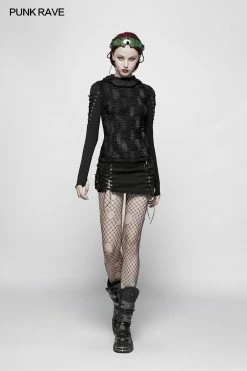 Punk Rave Store Steampunk Asymmetric Lace-up Skirt