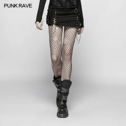 Punk Rave Store Steampunk Asymmetric Lace-up Skirt