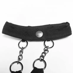 Punk Rave Store Punk Womens Halter Broken Hole Chain Knit Vest