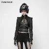 Punk Rave Store Gothic Steampunk Military Uniform Handsome Cross Short Coat