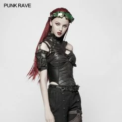 Punk Rave Store Punk High Neck Pu Warrior Shoulder Accessory