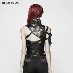 Punk Rave Store Punk High Neck Pu Warrior Shoulder Accessory