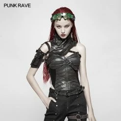 Punk Rave Store Punk High Neck Pu Warrior Shoulder Accessory