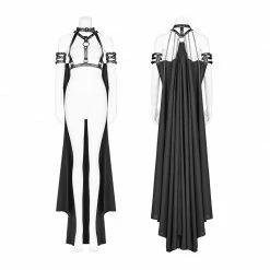 Punk Rave Store Women Punk Cross Long Cape With Chain 10 Punk Rave Store Women Punk Cross Long Cape With Chain