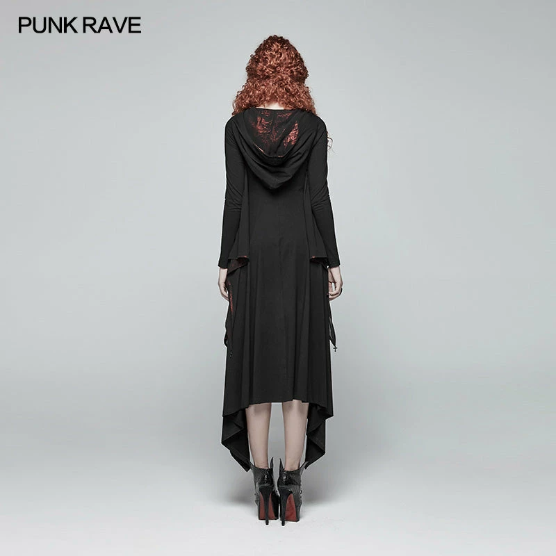 Punk Rave Store Gothic Bat Wing Hooded Long Sleeves Asymmetrical Dress Gothic Vampire 8 Punk Rave Store Gothic Bat Wing Hooded Long Sleeves Asymmetrical Dress Gothic Vampire