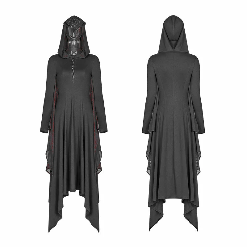 Punk Rave Store Gothic Bat Wing Hooded Long Sleeves Asymmetrical Dress Gothic Vampire 11 Punk Rave Store Gothic Bat Wing Hooded Long Sleeves Asymmetrical Dress Gothic Vampire