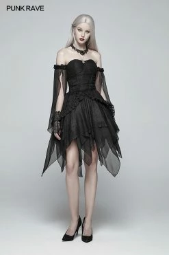 Punk Rave Store Gothic Black Lace Tulle Glove - One Pair Gloves