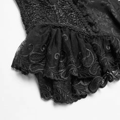 Punk Rave Store Lolita Black Elf Lace Corset With Lace-up Back