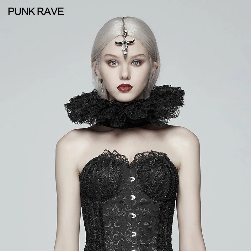 Punk Rave Store Victoria Ruffle Lace Decoration Collar Collars & Chokers 4 Punk Rave Store Victoria Ruffle Lace Decoration Collar Collars & Chokers