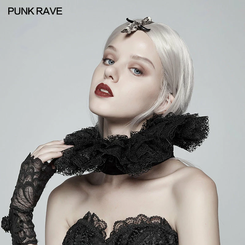 Punk Rave Store Victoria Ruffle Lace Decoration Collar Collars & Chokers 3 Punk Rave Store Victoria Ruffle Lace Decoration Collar Collars & Chokers