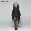 Punk Rave Store Gothic Translucent Standing Collar Lace Dress Coat