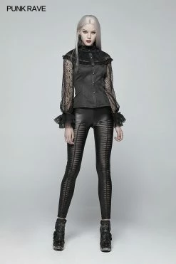 Punk Rave Store Gothic Devil Footprints Leggings Split Pants