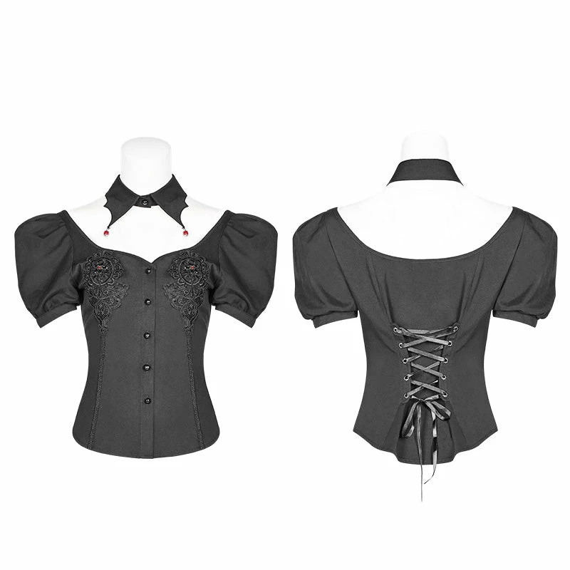 Punk Rave Store Gothic Blood Bubble Short Sleeves Shirt 6 Punk Rave Store Gothic Blood Bubble Short Sleeves Shirt