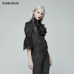 Punk Rave Store Gothic Standing Collar Short Coat