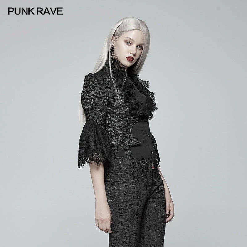 Punk Rave Store Gothic Standing Collar Short Coat 4 Punk Rave Store Gothic Standing Collar Short Coat