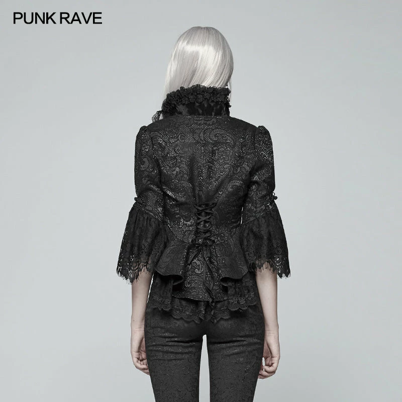 Punk Rave Store Gothic Standing Collar Short Coat 5 Punk Rave Store Gothic Standing Collar Short Coat
