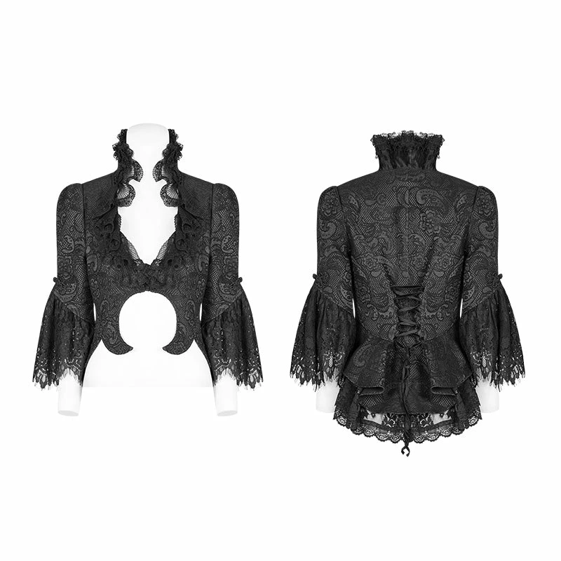 Punk Rave Store Gothic Standing Collar Short Coat 6 Punk Rave Store Gothic Standing Collar Short Coat