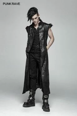 Punk Rave Store Men Punk Water-washed Elastic Trousers 13 Punk Rave Store Men Punk Water-washed Elastic Trousers