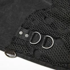 Punk Rave Store Men Punk Vintage Trousers With Detachable Personality Cover