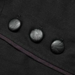 Punk Rave Store Gothic Mens Coat Simple Men Gothic Mid-length Jacket Standing Collar Coat