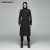Punk Rave Store Gothic Mens Coat Simple Men Gothic Mid-length Jacket Standing Collar Coat
