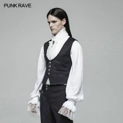 Punk Rave Store Gentleman Punk V-neck Simple Vest For Men