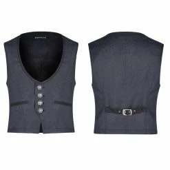 Punk Rave Store Gentleman Punk V-neck Simple Vest For Men