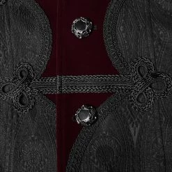 Punk Rave Store Men Goth Vampire Master Mid-length Jacket V-neck Long Sleeve Coat 24 Punk Rave Store Men Goth Vampire Master Mid-length Jacket V-neck Long Sleeve Coat