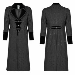 Punk Rave Store Men Goth Vampire Master Mid-length Jacket V-neck Long Sleeve Coat 17 Punk Rave Store Men Goth Vampire Master Mid-length Jacket V-neck Long Sleeve Coat