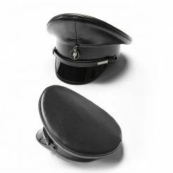 Punk Rave Store Hat & Caps Men Handsome Punk Personality PU Hat With A Skull Pendant 11 Punk Rave Store Hat & Caps Men Handsome Punk Personality PU Hat With A Skull Pendant