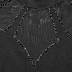 Punk Rave Store Gothic Hollow-out Long Sleeve T-shirt For Women