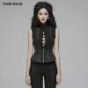 Punk Rave Store Sexy Deep V Collar Vest Lolita Women Lace High Standing Collar Waistcoat