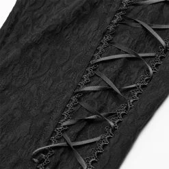 Punk Rave Store Gothic Women Jacquard Long Trousers With Cross Sides