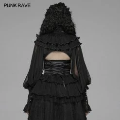 Punk Rave Store Lolita Big Puff Sleeve Stand Collar Long Sleeve Blouse 10 Punk Rave Store Lolita Big Puff Sleeve Stand Collar Long Sleeve Blouse