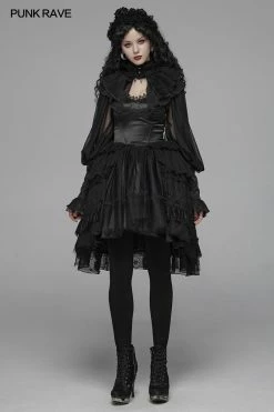 Punk Rave Store Lolita Big Puff Sleeve Stand Collar Long Sleeve Blouse 13 Punk Rave Store Lolita Big Puff Sleeve Stand Collar Long Sleeve Blouse